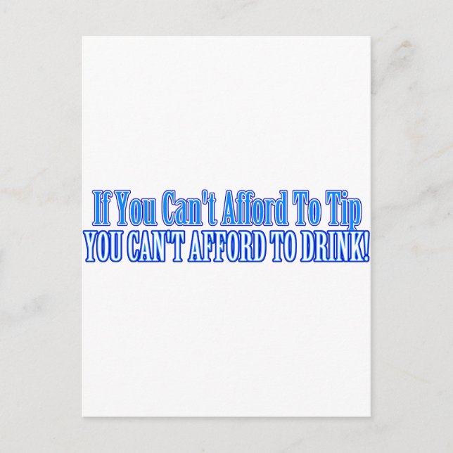 Postal Bartender Saying (Anverso)