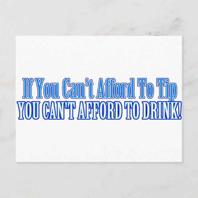 Postal Bartender Saying (Anverso)