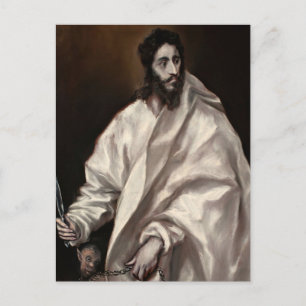 Postal Bartolomé el Apóstol por El Greco