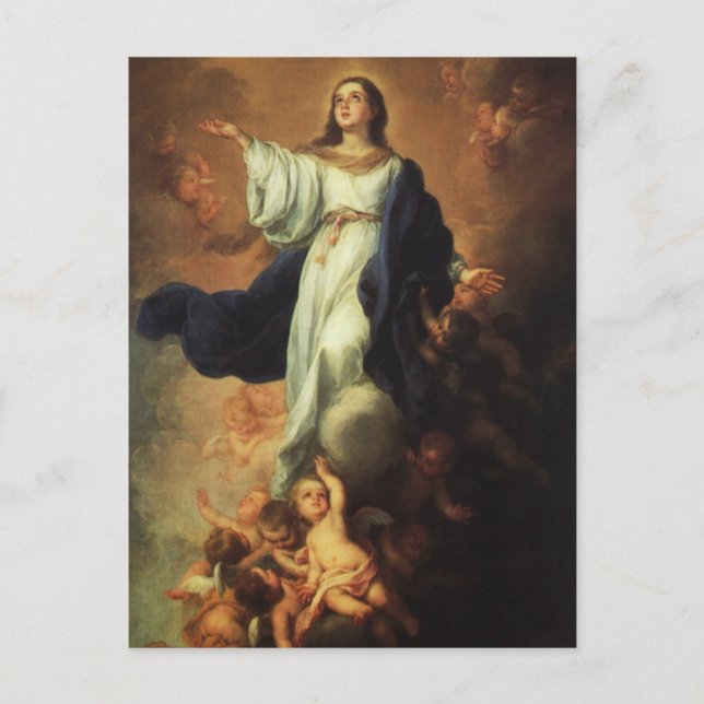 Postal Bartolomé Murillo - Asunción de la Virgen (Anverso)