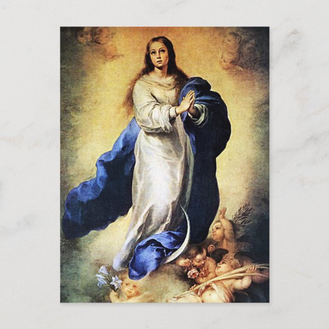 Postal Bartolomé Murillo - Inmaculada Concepción (Anverso)