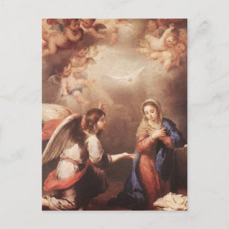Postal Bartolome Murillo - La Anunciación