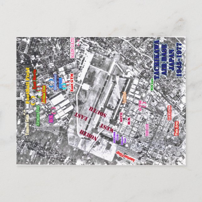 Postal base aérea tachikawa japón 1945-1977 (Anverso)