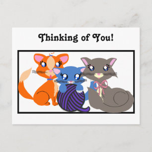 Postal base de hermanos de Toon Kitty