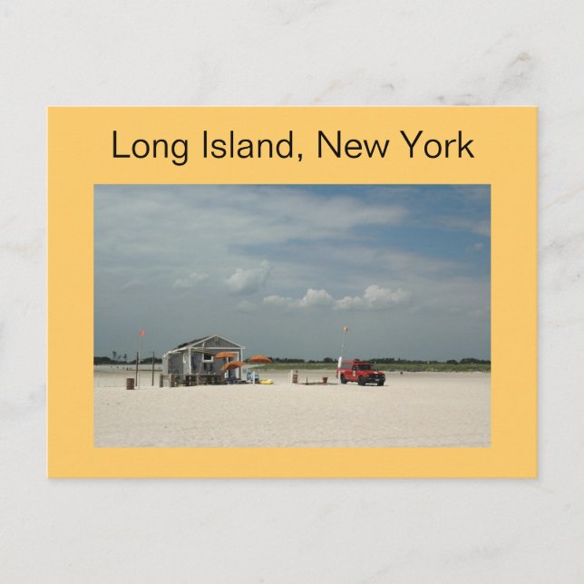 Postal Base de paraguas de la playa Jones Beach (Anverso)