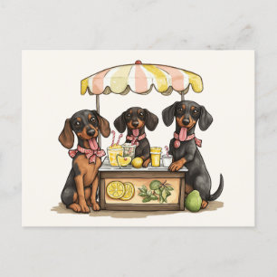 Postal Base Lemonade Dachshund Dogs