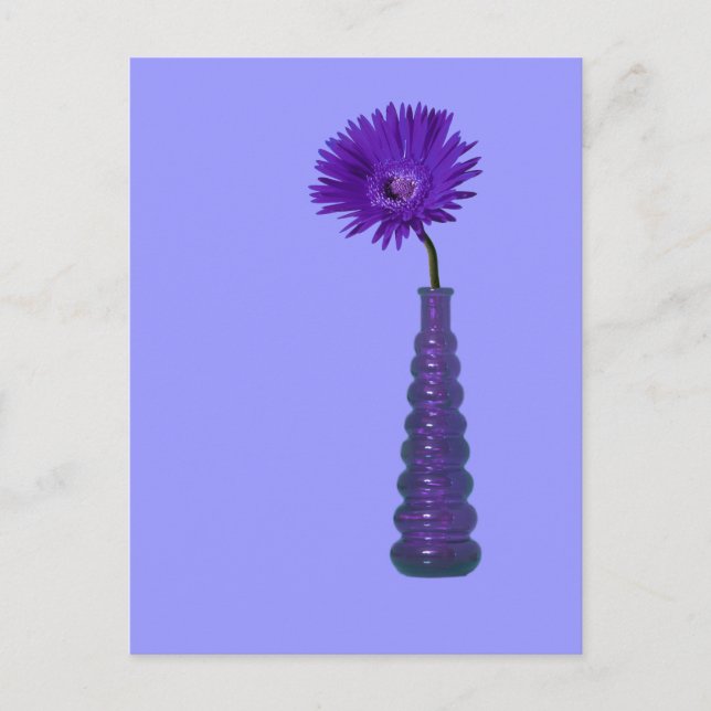 Postal Base morada y flor (Anverso)
