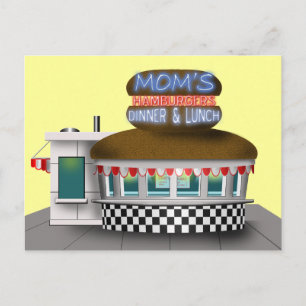Postal Base Retro Hamburger