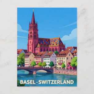 Postal Basilea Suiza Viajes Lugares Históricos  
