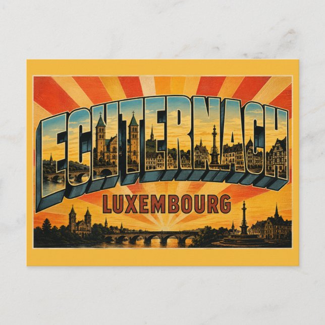 Postal Basílica de Echternach Luxemburgo (Anverso)