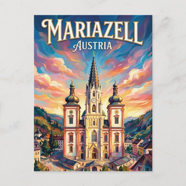 Postal Basílica de Mariazell Austria (Anverso)