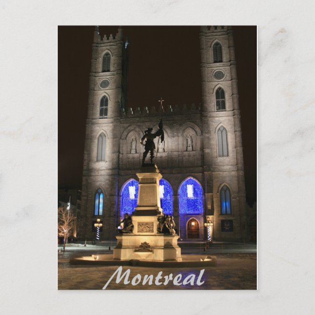 Postal Basílica de Montreal Notre-Dame (Anverso)