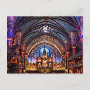 Postal Basílica de Notre-Dame de Postcard en Montreal
