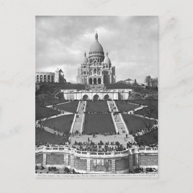 Postal Basílica de Sacre-Coeur, Montmartre, 1876-1910 (Anverso)