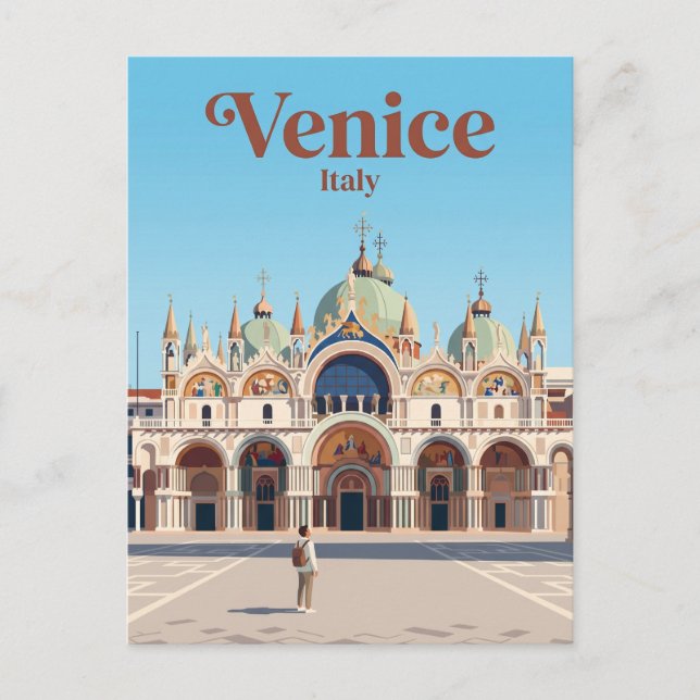 Postal Basílica de San Marcos Italia (Anverso)
