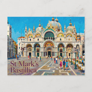 Postal Basílica de San Marcos Italia