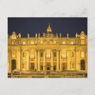 Postal Basílica de San Pedro de Noche, Ciudad del Vatican