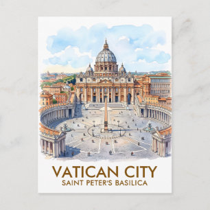 Postal Basílica de San Pedro personalizada Ciudad del Vat