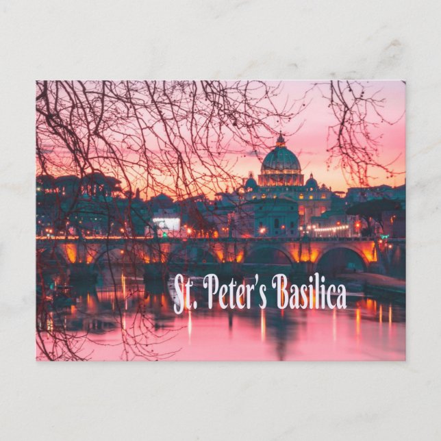Postal Basílica de San Pedro, Roma, Italia (Anverso)