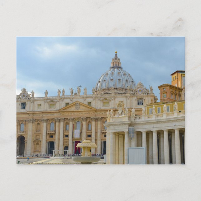 Postal Basílica de San Pedro Vaticano en Roma Italia (Anverso)