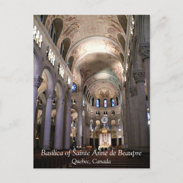 Postal Basílica de Santa Ana de Beaupre, Quebec, Canadá (Anverso)