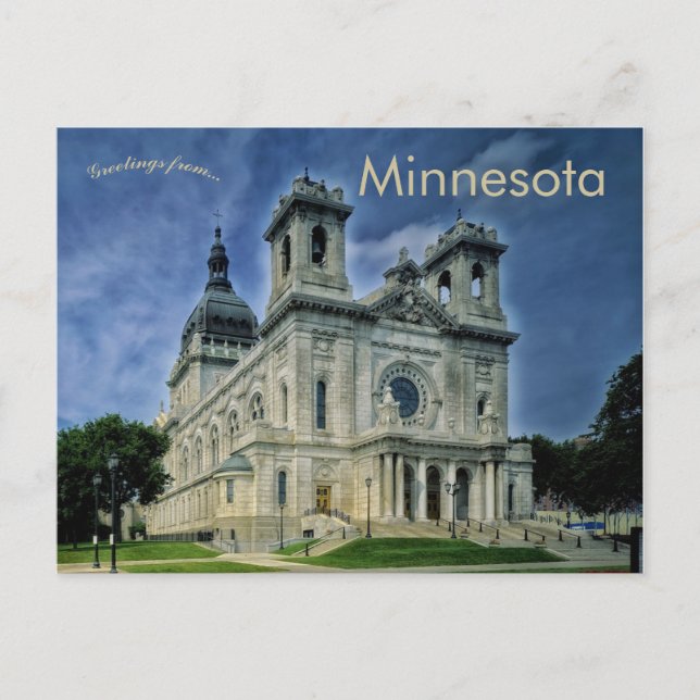 Postal Basílica de Santa María Minneapolis Minnesota (Anverso)