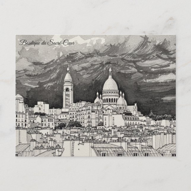 Postal Basílica del Sagrado Corazón (Anverso)
