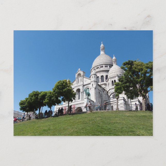 Postal Basílica del Sagrado Corazón, Montmartre, París (Anverso)