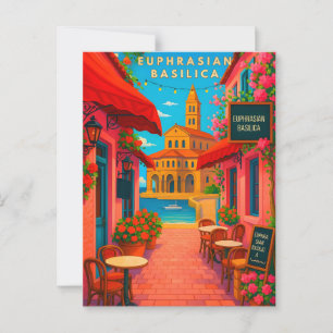 Postal Basílica Eufrasiana Poreč Croacia Viaje Vintage P
