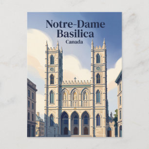 Postal Basílica Notre-Dame Montreal Canadá