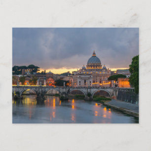 Postal Basílica Roma Italia de San Pedro del puente de