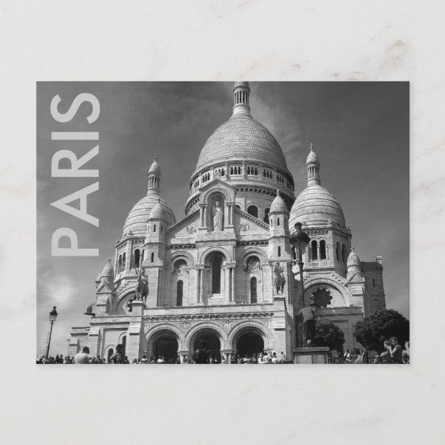 Postal Basilique du Sacré-Coeur Paris Francia Postcard (Anverso)