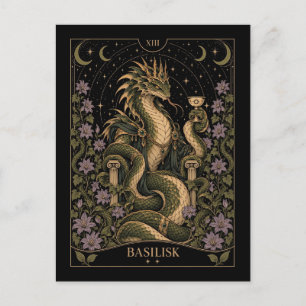 Postal Basilisco, Arte del Tarot Starlit