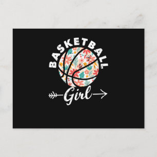 Postal Basketball girl ball player fan team