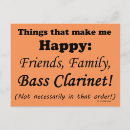 Postal Bass Clarinet me hace feliz