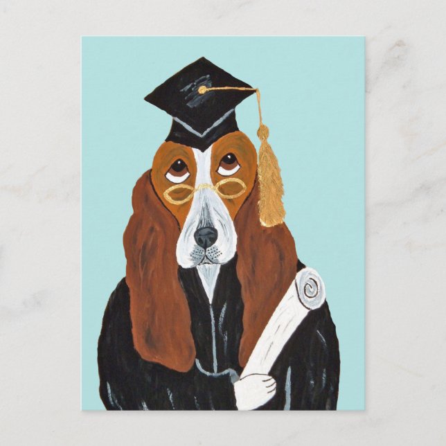 Postal Basset Hound Graduate (Anverso)