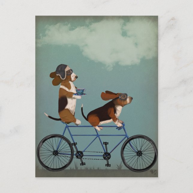 Postal Basset Hound Tandem (Anverso)