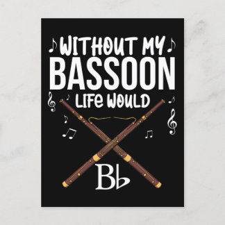 Postal Bassoon Gift Men Band Player Jazz Music Bassoonist
