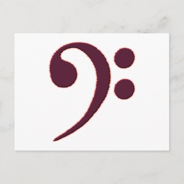 Postal Bassschlüssel bass clef (Anverso)
