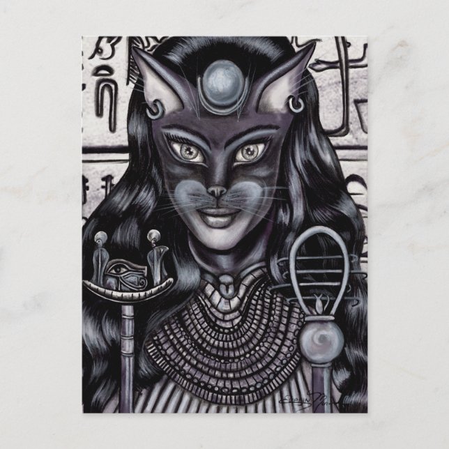 Postal Bast Cat Goddess Egyptian (Anverso)
