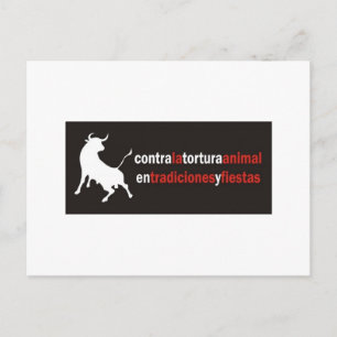 Postal ¡Basta de peleas de toros!