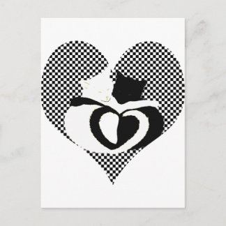 Postal Bastones CAT - Amo blanco negro