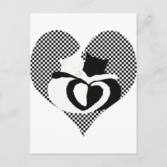 Postal Bastones CAT - Amo blanco negro (Anverso)