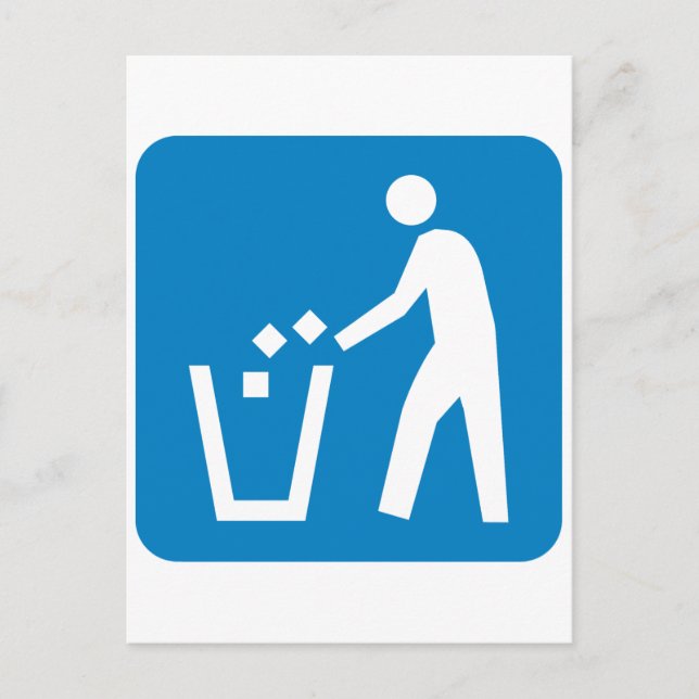 Postal Basura / Basura / Rótulo de la autopista de refugi (Anverso)