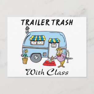 Postal basura de parque de caravanas con clase