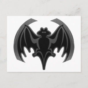 Postal Bat Black Inv El MUSEO Regalos Zazzle