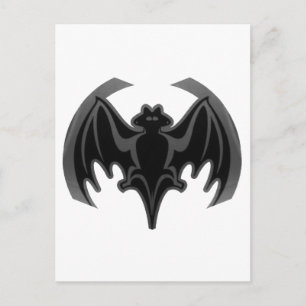 Postal Bat Black Inv El MUSEO Regalos Zazzle