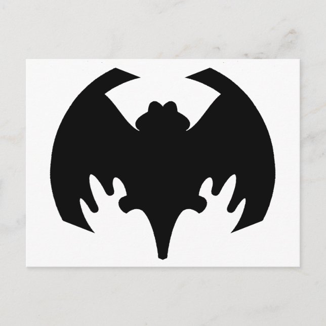 Postal Bat Black The MUSEUM Zazzle Gifts (Anverso)