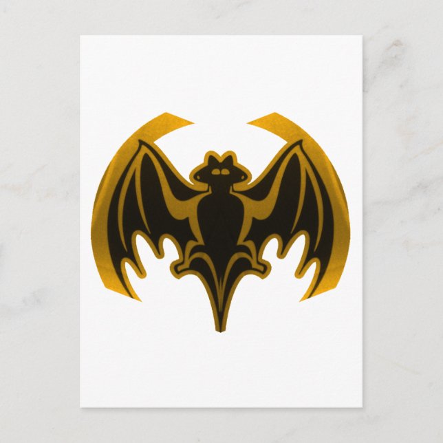 Postal Bat Gold Los Regalos Del MUSEO Zazzle (Anverso)