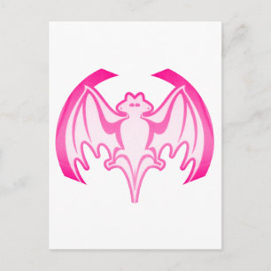 Postal Bat Magenta Inv El MUSEO Regalos Zazzle